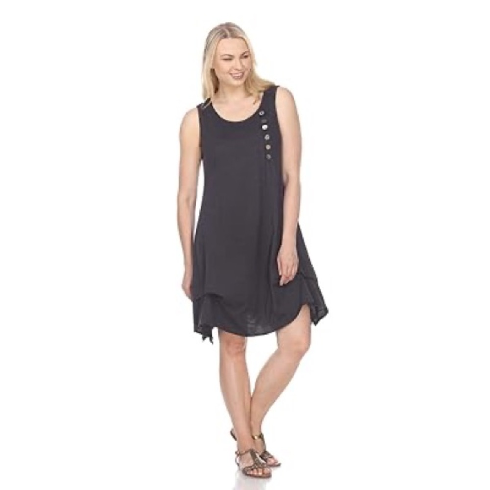 neon buddha Dark Gray Graphic Visionary Dress 100% Organic Cotton L